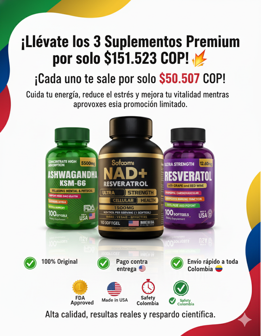 Combo Nad + Ashwagandha + Resveratrol