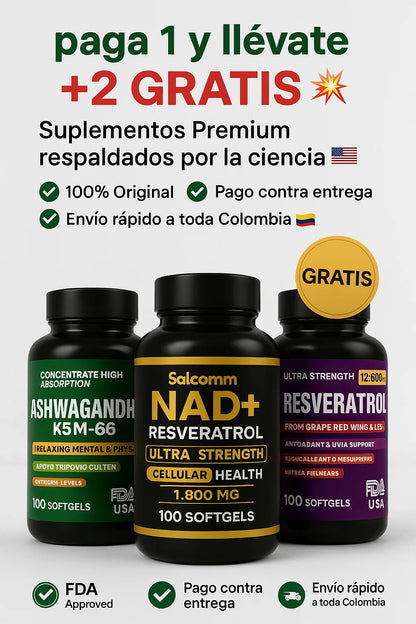 COMBO Nad + Ashwagandha + Resveratrol