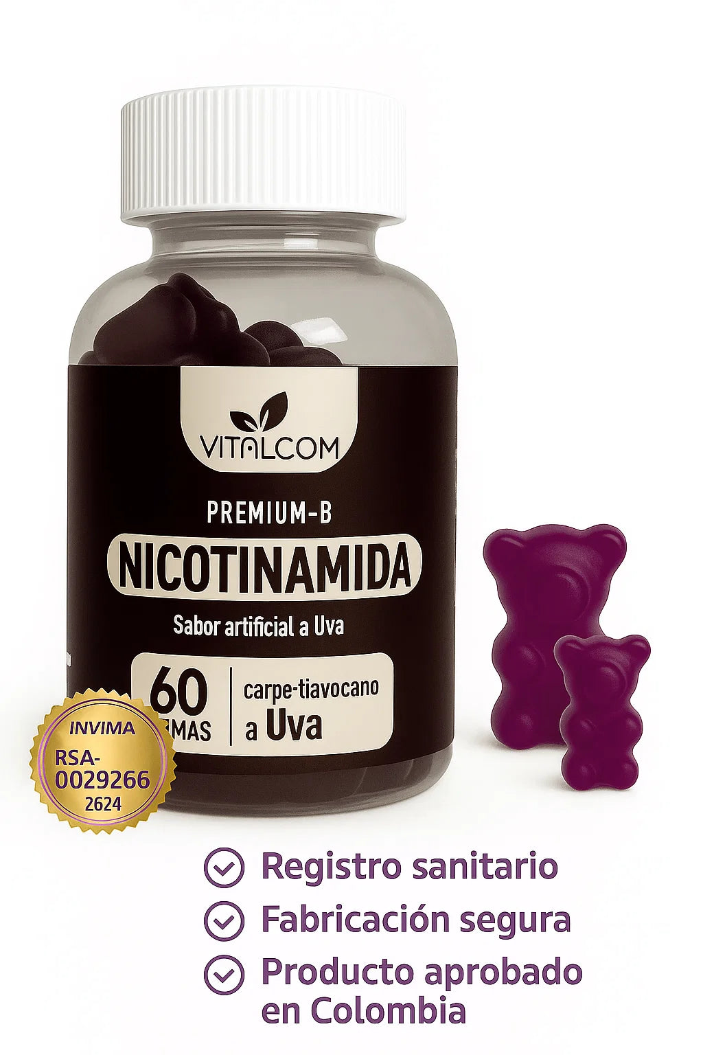 Gomas Nicotinamida Vitalcom