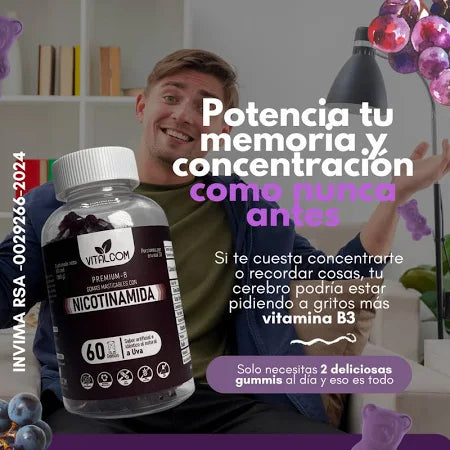 Gomas Nicotinamida Vitalcom